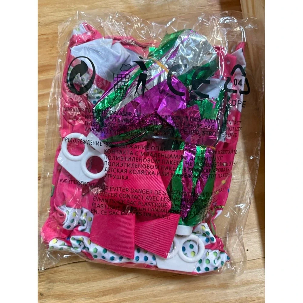 Zombies 3 Seabrook Cheerleader Costume Girls‎ Pink Dress Set Pom Poms Bow NEW